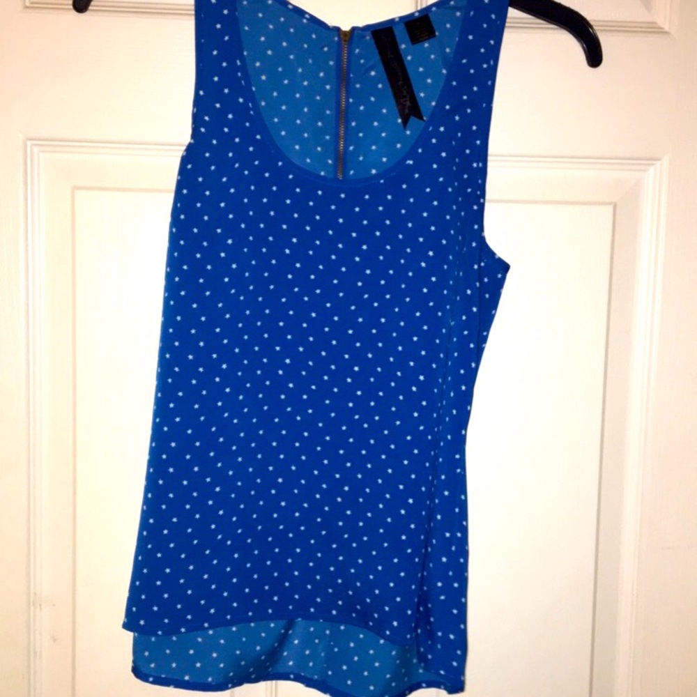 XSMALL tank for July 4th!!! Blue with white stars